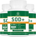 700MG Sod Superóxido Dismutase Supplement - Suplemento antioxidante de alta potência para saúde celular - 180 Cápsulas