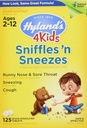 Zinco para crianças Idades 2+, Comprimidos de medicina fria, Hyland 4 crianças sniffles n' Sneezes, descongestionante, dor de cabeça e alívio sinusal, tratamento natural para alergia e sintomas frios comuns, 125 contagem