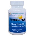 VITAMINA D3 PLUS –125 mcg (5000 UI) Vitamina D3 – Vitamina K2 (MK-7) e Vitamina A – Forma Natural de Vitamina D – Inclui tocotrienols como antioxidantes – Não-GMO – 150 Caps Softgel