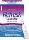 Refresque Celluvisc Gel Lubrificante dos Olhos Secos, gotas sem conservantes, 0,01 Fl Oz Containers de uso único, 30 Contagem