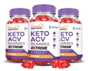 (3 Pack) Turbo Ripped Keto ACV Gummies Extreme 2000MG Turbo Ripped Keto Gummies Apple Cider Vinagre Formulado com suco de beterraba de romã B12 Vegan Non GMO 180 Gummys