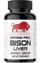 Cápsulas de Bisão Fígado Suporta Produção de Energia, Destoxificação, Digestão, Imunidade, Ferro Natural Não-GMO, Freeze Suplemento de Saúde do Fígado Secado, 3000mg