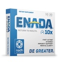 ENADA 10X NADH Supplement with Fast Action Formula for Active Lifestyle - Impulsor de Energia Natural Ótimo para Jet Lag, Desempenho Atlético & Estudo - Melhora a resistência e a clareza mental