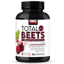 Fator de força Total Beterrabas Suporte à pressão arterial Beterraba Raiz Cápsulas, 1800mg Beterraba Orgânica Raiz em pó Beterraba Suplemento com Hawthorn Berry para apoiar a circulação e fluxo de sangue, 90 Cápsulas Vegetais