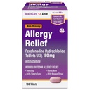 HealthCareAisle Allergy Relief - Fexofenadina Hydrochlored Tablets USP, 180 mg - 180 Tablets - Alergia Medicação, Não-Afome 24 horas de alívio