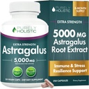 Cápsulas Astragalus 5.000 mg - 250 Cápsulas, 8+ Mês de Fornecimento - Força superior Astragalus Raiz Extrato 20:1 - Não OGM, Vegetariano & Vegan Friendly - Suporta o sistema imunológico & cardiovascular