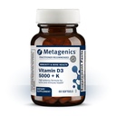 Metagenics Vitamina D3 + K - para a saúde arterial, suporte imunológico, saúde óssea e cardíaca* - Vitamina D com MK-7 (Vitamina K2) - Não-GMO - Sem glúten - 60 Softgels - 5.000 UI