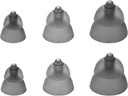 Conjunto misto Phonak Power Smokey Dome Small-Medium-Large Domes, Substituição por Sonova, Hearing Aid Domes Todos os receptores -1 Pack/6 Domes Total
