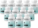 Bisglicinato de magnésio 200mg - Suplemento de Magnésio Quelado de Alta Absorção - Gentil no Estômago, Sem Glúten, Suporta o Sono, Cães Músculos e Humidade Positiva - 120 Cápsulas (Pacote de 12)