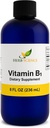 Vitamina líquida B1 Drops - Suplemento diário de tiamina para apoiar a digestão, sistema nervoso, saúde do coração, alívio do estresse, impulsionador de energia natural - 500% DV, 288 Servings por garrafa - 8 fl. oz