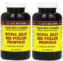YS Eco Bee Farms, Royal Jelly Bee Pollen Propolis plus Korean Ginseng, 90 Cápsulas (2Pack)