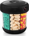 Organizador Suplemento Extra Grande com XL 7 Compartimentos, TPU Soft Lid Fácil de Carregar e Usar Dispensador de Pílulas, 1 mês Jumbo Vitamina Holder Medicina Organizer Armazenamento