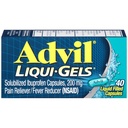 Advil Liqui-Gels alívio da dor e redutor da febre, remédio da dor para adultos com Ibuprofeno 200mg para dor de cabeça, dor nas costas, dor menstrual e alívio da dor articular - 40 cápsulas cheias líquidas