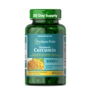 Orgulho de puritano Curcumina Turmérica 1.000mg, Standarized a 95% Cucuminóides, Suplemento dietético de ervas para a saúde antioxidante, 60 cápsulas de liberação Radpid