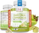 100% puro Garcinia Cambogia Extract com 95% HCA - Gerenciar desejos de alimentos - Melhor Bloqueador de carboidratos para Mulheres e Homens - Max força Garcinia Cambogia Raw Diet Pills Made in USA - 60 Veggie Cápsulas