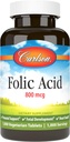 Carlson - Ácido Fólico, 800 mcg, fornece suporte pré-natal importante, 1000 comprimidos