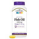 21th Century Fish Oil 1200 mg Entérico revestido Softgels, 90 contagem