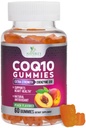 CoQ10 Gummies 100mg - Força 3X, alta absorção, suplemento antioxidante para suporte à saúde do coração e produção de energia, Ultra Coenzima Q10 Vitaminas, Coq 10 Suplementos, Não-GMO - 60 CoQ10 Gummies