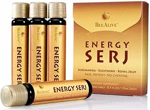 Energia SERJ com Schisandra, Eleuthero e Royal Jelly para No Caffeine Energy Boost