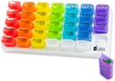 Monthly Pill Organizer - 31 dias Pop Out Pill Pods para suplementos, vitaminas e medicamentos - Ideal para uso diário e viagens - Rainbow