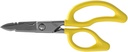 Klein Tools 26001 Tesouras elétricas, feitas nos EUA, 6.75 Inch All-Purpose Heavy-Duty Snips, Entalhe de corte de cabos, Lâminas serrilhadas, Deburr Notch, Wire Stripper
