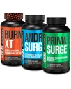Bloqueador de estrogênio para homens + Booster de testosterona primasurge para homens + Burn XT Burn-XT termogênico queimador de gordura - suppressor de apetite para perda de peso