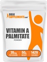 BulkSuplements.com Vitamina A Palmitate Powder - como Palmitate Retinol, Suplemento Vitamina A para Imune & Eye Support - Gluten Free, 35mg por serviço, 50g (1,8 onças) (Pacote de 1)