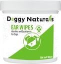 Limpador de Orelhas Cães com Aloe e Eucalyptus (100 Count) - Limpador Otic para Cães (Feito nos EUA) (100ct com Aloe & Eucalyptus)