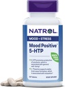 Natrol Mood positivo 5-HTP e L-Teanina para o humor equilibrado e relaxação, 50 comprimidos, até uma fonte de 50 dias