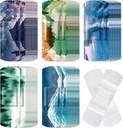 120 Pcs tecido adesivo bandagens flexíveis em massa formas e padrões variados pequeno colorido bonito tecido faixas com não vara Pad 3 x 1 polegadas para cortes feridas raspa mulheres (Vintage)