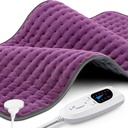 Almofada de aquecimento XXXL para alívio da dor nas costas, Almofada extra grande aquecida para pescoço / sapatos / pernas / joelhos / pés / grampos, Presentes de aniversário das mães dia para a mãe mulher esposa avó Ela, 6 configurações de calor, Auto-off, 17"x33"