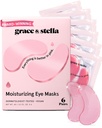 grace & stella Award Ganhando Sob Máscara de Olho - Reduzir círculos escuros, Olhos Puffy, Sacos Undereye, rugas - Gel Sob Patches Olho - Presentes para a mãe - Vegan Cruelty-Free Self Care (Pink, 6 pares)