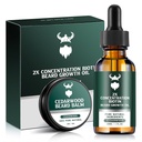 Kit de crescimento de barba - Biotina de concentração 2X para homens, Argan Natural, Óleos e Vitaminas Jojoba (Cedarwood)