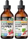 BIO KRAUTER Cayenne Tintura 4 Fl. Oz. & Hawthorn Berry Tintura 4 Fl. Oz.