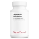 Supersmart - Triplo Vino Circulação (Alta Potência) - 3-em-1 Fórmula - Extrato de Folha de Vinha Vermelha - com Sementes de Uva & Marc Vegan & Gluten Grátis - 60 Cápsulas de Veg