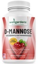 100% puro D-Mannose com extrato de cranberry - Ajuda a limpar impurezas, saúde do trato urinário natural, fígado e cápsulas de suporte de bexiga, não-GMO