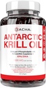 Premium Antárctico Krill Oil Supplement Softgels– 1500 mg com Natural Omega-3, Astaxantina e Phospholipids 120 Gels macios, 180mg EPA e 120mg DHA para Imune, Suporte de Memória, Saúde do Coração Não-GMO