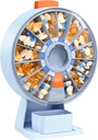 Daviky Pill Dispenser diário, grande organizador de comprimidos com parede-Montado ou uso de pé, 14 dias recipiente de pílulas, Design de botão de pressão, caixa de pílulas semanal para vitamina, medicina, complemento, óleo de peixe (azul)