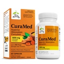 Terry Naturalmente CuraMed 500mg - Suplemento antioxidante para apoio à saúde do cérebro e imune - Suplemento com curcumina e óleo essencial açafrão - Suporte de fígado de ervas - 60 Softgels