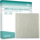 Alginato de cálcio de Alginato de Prata Areza Antibacteriano Adjuvante de Feridas – Estéril, Não-Stick, Altamente Absorvente; para Drenagem de Feridas e Risco de Infecção (4.25′′×4.25′′, 5-Pack por caixa), 1 caixa