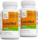 Terry Naturalmente CuraMed 750mg - Suplemento antioxidante para a saúde do cérebro e do coração - Suplemento com complexo de curcumina de alta potência - Rim, Fígado e Imune Suporte à Saúde - 30 Softgels (Pack of 2)