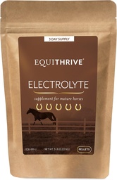 Equitrive Peletes de Eletrolito de Cavalo, Suplemento de Vitaminas e Minerais, Fornecimentos de ração de Equino para Treinamento e Competição, .5 lbs, Fornecimento de 3 dias