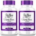 (2 Pack) Cápsulas Ultra Flex, Suplemento de suporte conjunto avançado, fórmula de saúde comum natural Ultra Flex, comprimidos de força máxima para bem-estar e mobilidade conjunta, UltraFlex Vitamina Avaliações (120 Cápsulas)