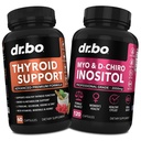 Suporte de tiroide & Myo-Inositol & D-Chiro Inositol Suplemento Cápsulas - Suporte Natural para Metabolismo, Humor e Energia - 40:1 Razão equilíbrio hormonal para as mulheres, Ciclo Menstrual, Saúde Feminina