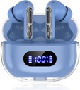 Blue Wireless Earbuds P1 PRO, fones de ouvido Bluetooth sem fio com microfones de chamada clara Ear Buds, Fit confortável, IPX7 impermeável longa vida da bateria, 30H Playtime para esportes treino