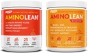 RSP NUTRITION Vegan AminoLean pré-treino Energia (Mango 25 Servings) com AminoLean recuperação pós treino Boost (Sangue laranja 30 Servings)
