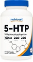 Nutricost 5-HTP 100mg, 240 Cápsulas Vegetarianas (5-Hydroxytryptophan) - Não-GMO & Gluten Free