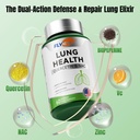 Saúde Pulmonar, Herbal Quercetin & NAC, Suporte Respiratório, Limpeza Pulmonar, Vitamina C, Zinco, GMP, Made in USA 60 Cápsulas