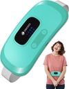 Almofada de aquecimento portátil CooCoCo para Cãibras de período, Cinto de cintura sem fio para alívio do crânio menstrual, 3S Pad de calor rápido com 4 níveis de calor e 4 modos de vibração, Presentes para as mulheres Menina, Verde