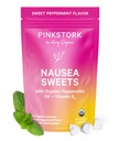 Pink Stork orgânico doces de hortelã para a manhã doença e movimento doença apoio, Adicionado vitamina B6, 1a gravidez Trimester deve ter - 30 doces de hortelã embrulhada